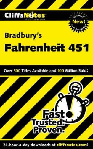 CliffsNotes on Bradbury’s Fahrenheit 451 – Paperback By Hiner, Kristi – GOOD