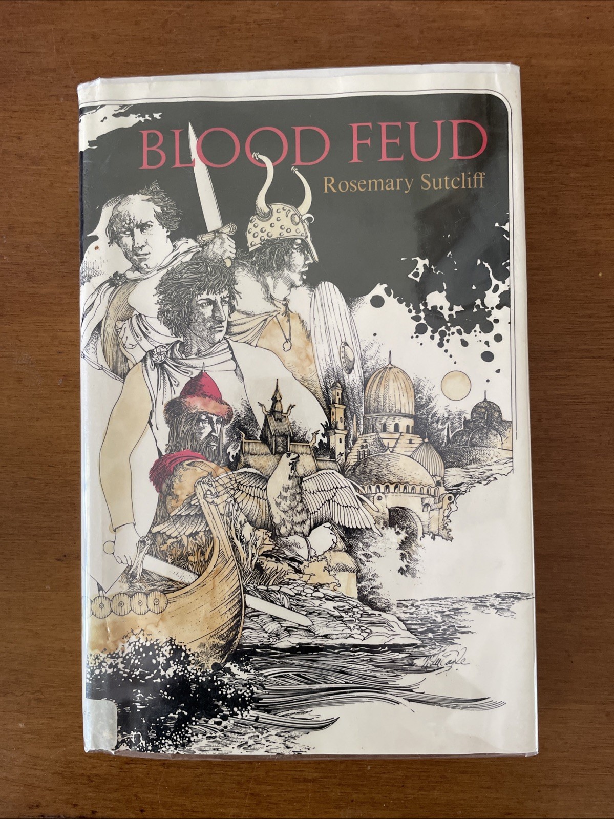 Blood Feud by Rosemary Sutcliff 1977 HC/DJ 1st Edition/1st Print Ex-Library