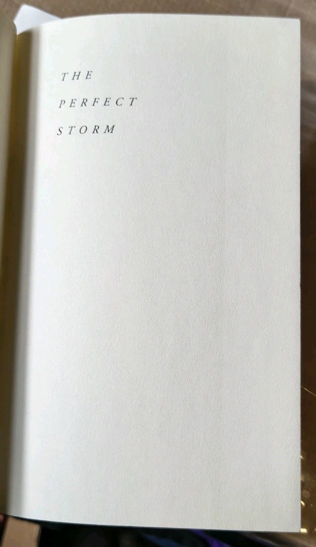 THE PERFECT STORM Sebastian Junger 1997 HC First Ed First Print w/DJ