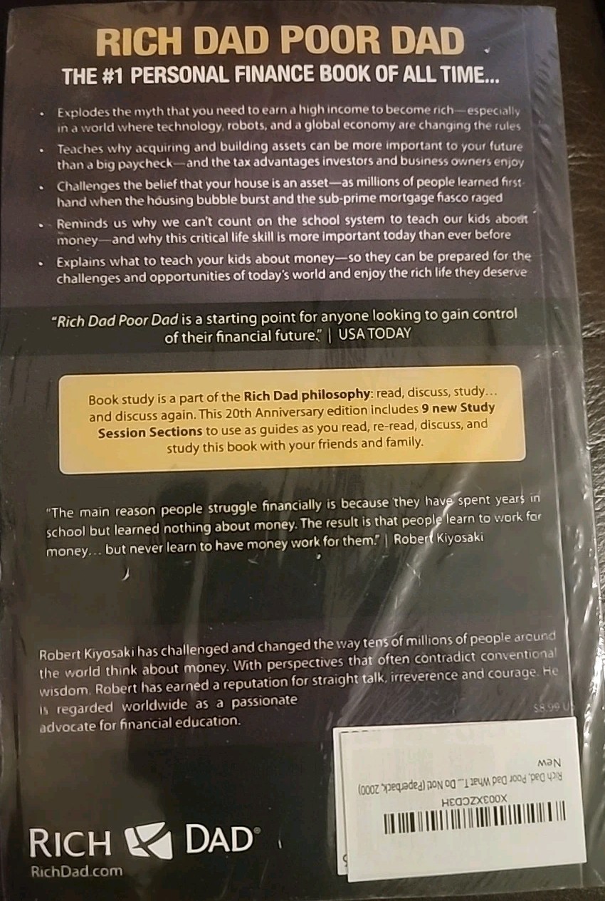 Rich Dad Poor Dad by Robert T. Kiyosaki, ☆NEW☆ ☆SEALED☆