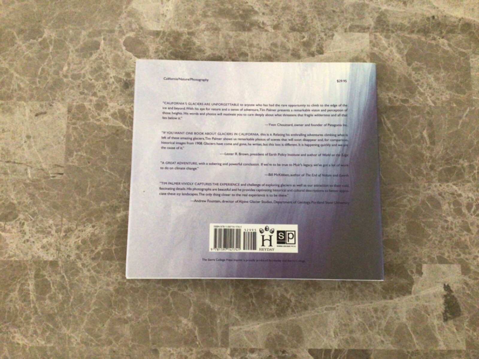 CALIFORNIA GLACIERS By Tim Palmer – Hardcover UNREAD