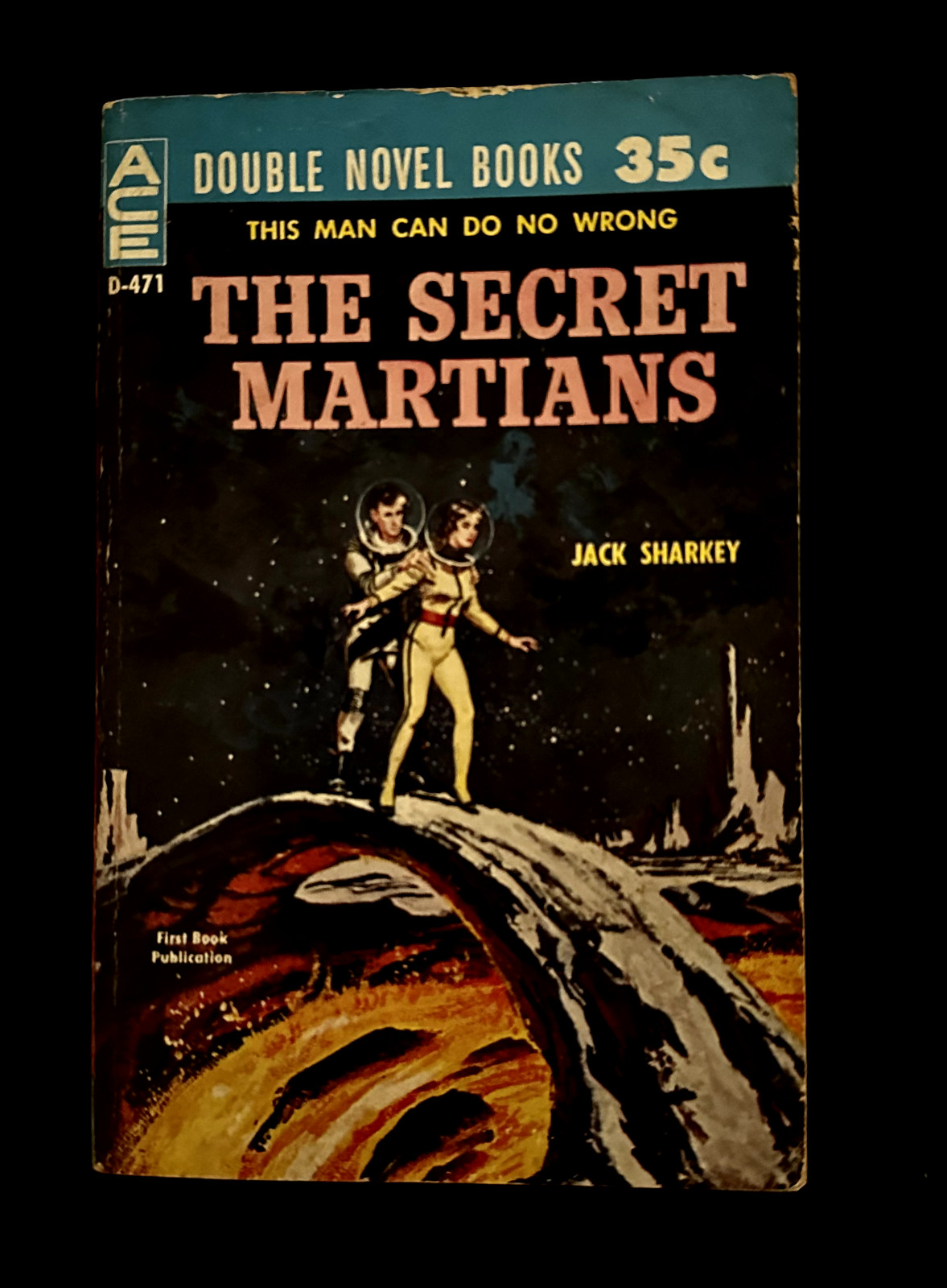 ACE DOUBLE D471 Brunner Sanctuary in the Sky / Jack Sharkey The Secret Martians