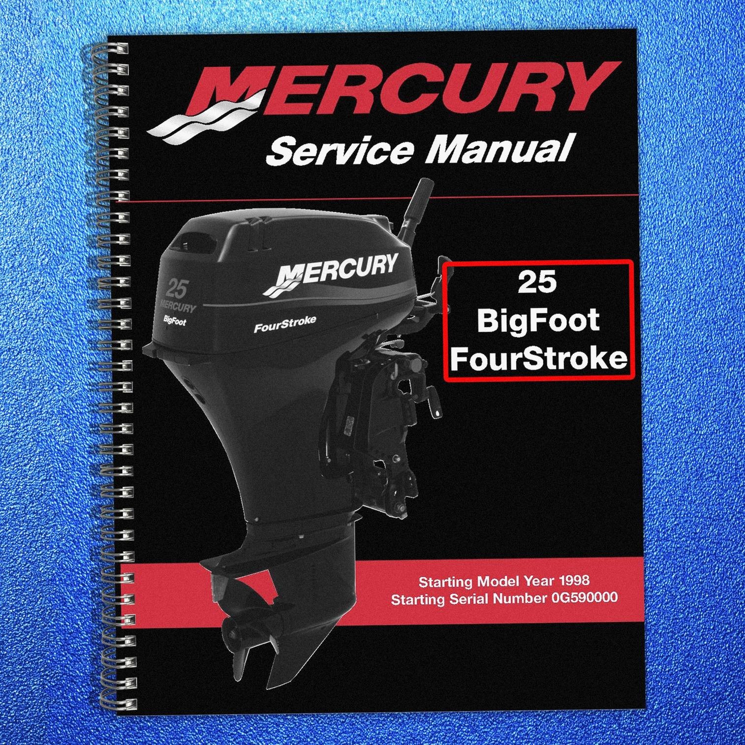 MERCURY 25 BigFoot FourStroke Outboard Service Manual 1998, FOLDOUTS
