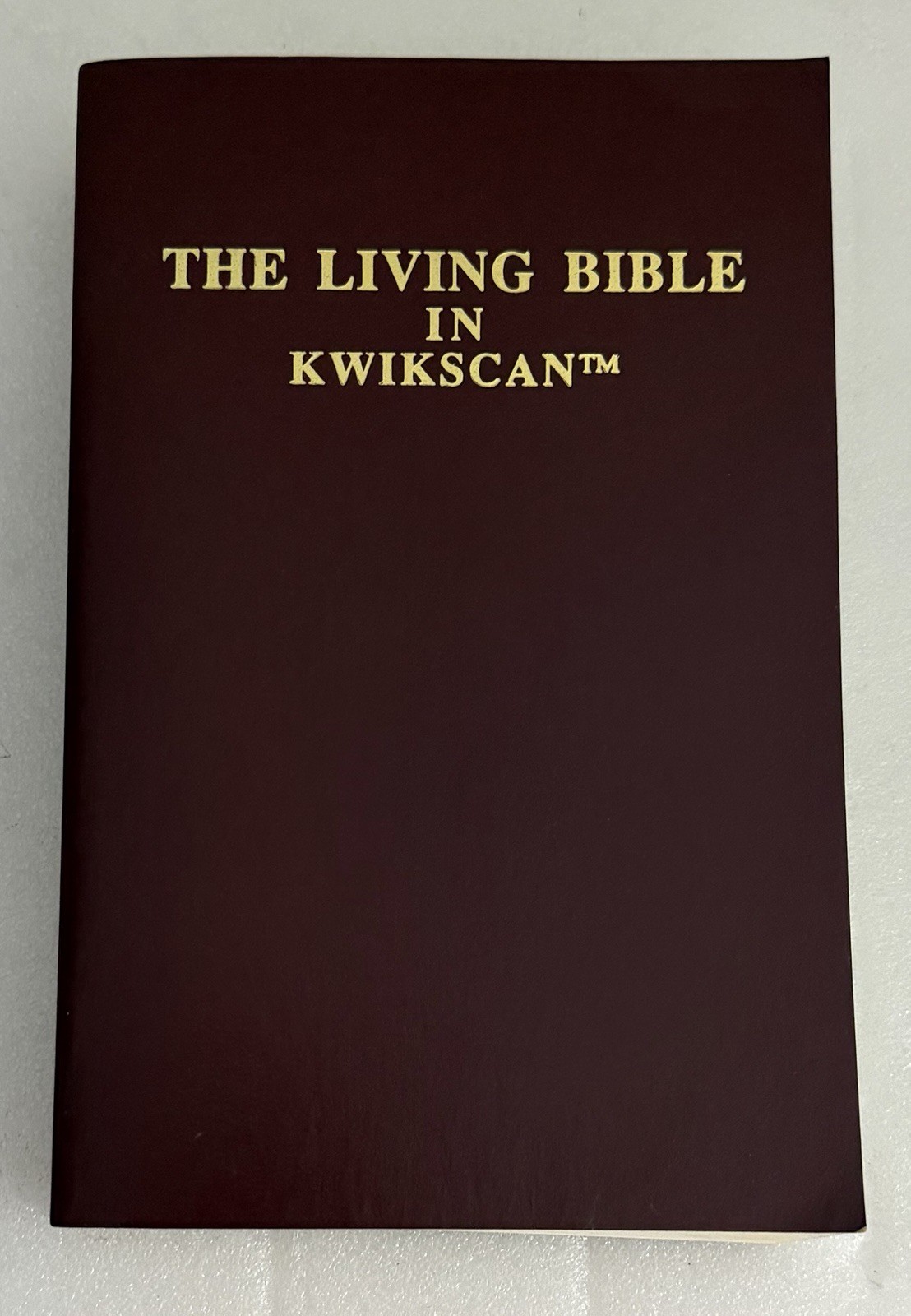 The Living Bible in Kwikscan Vintage 1989 Maroon Leatherette 1st Edition