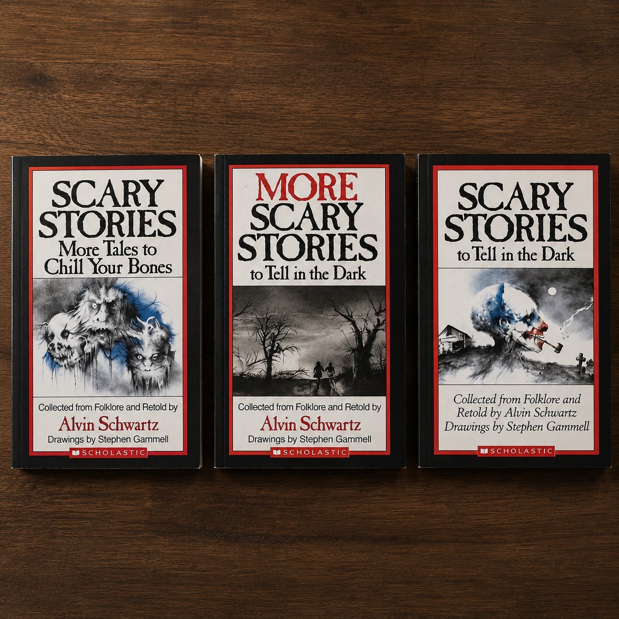 Scary Stories To Tell In the Dark Treasury Bk Set 1 2 3 Original Alvin Schwartz