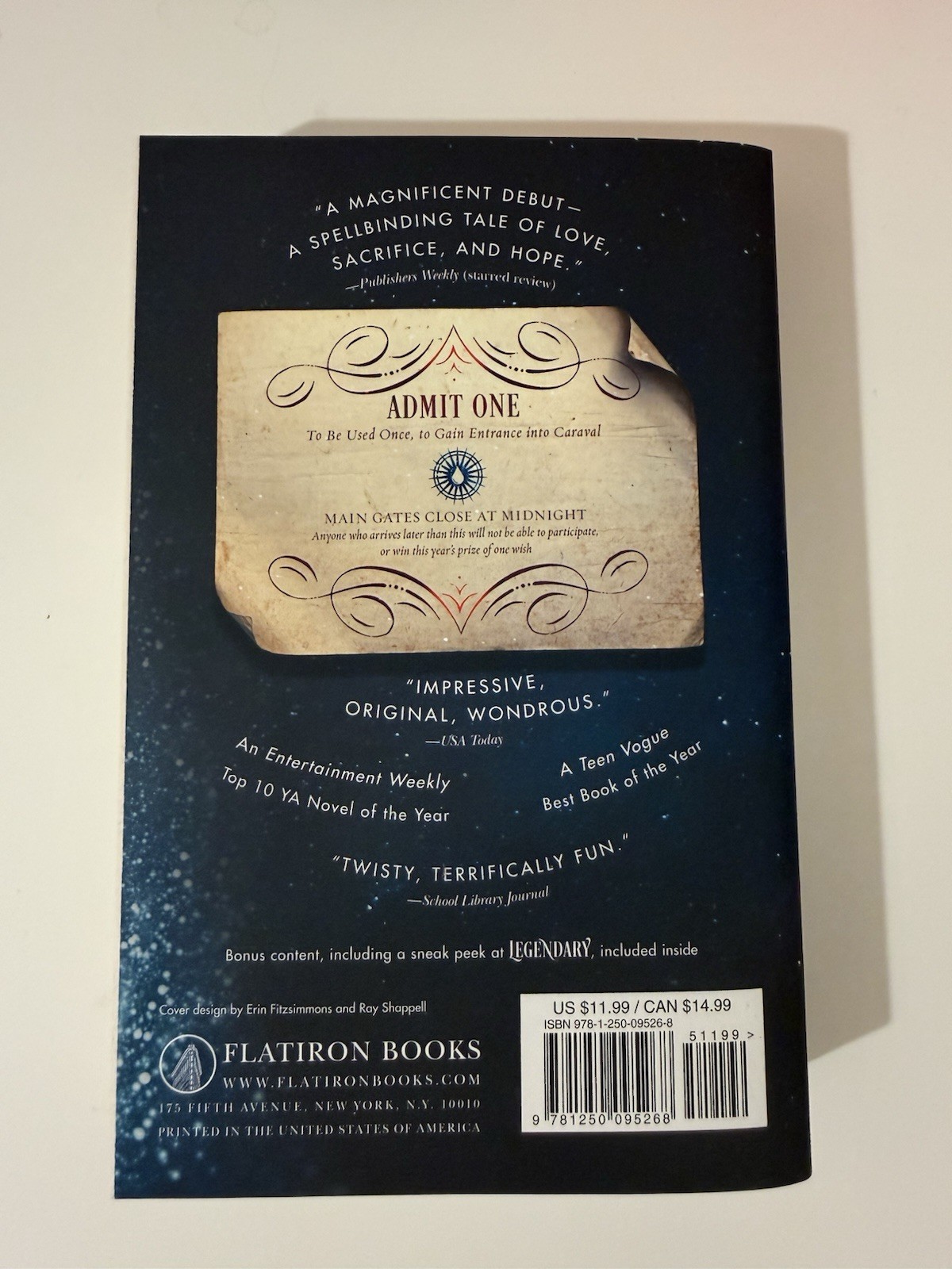 Flatiron Books Caraval by Stephanie Garber Caraval Ser 2018 TPB 448p