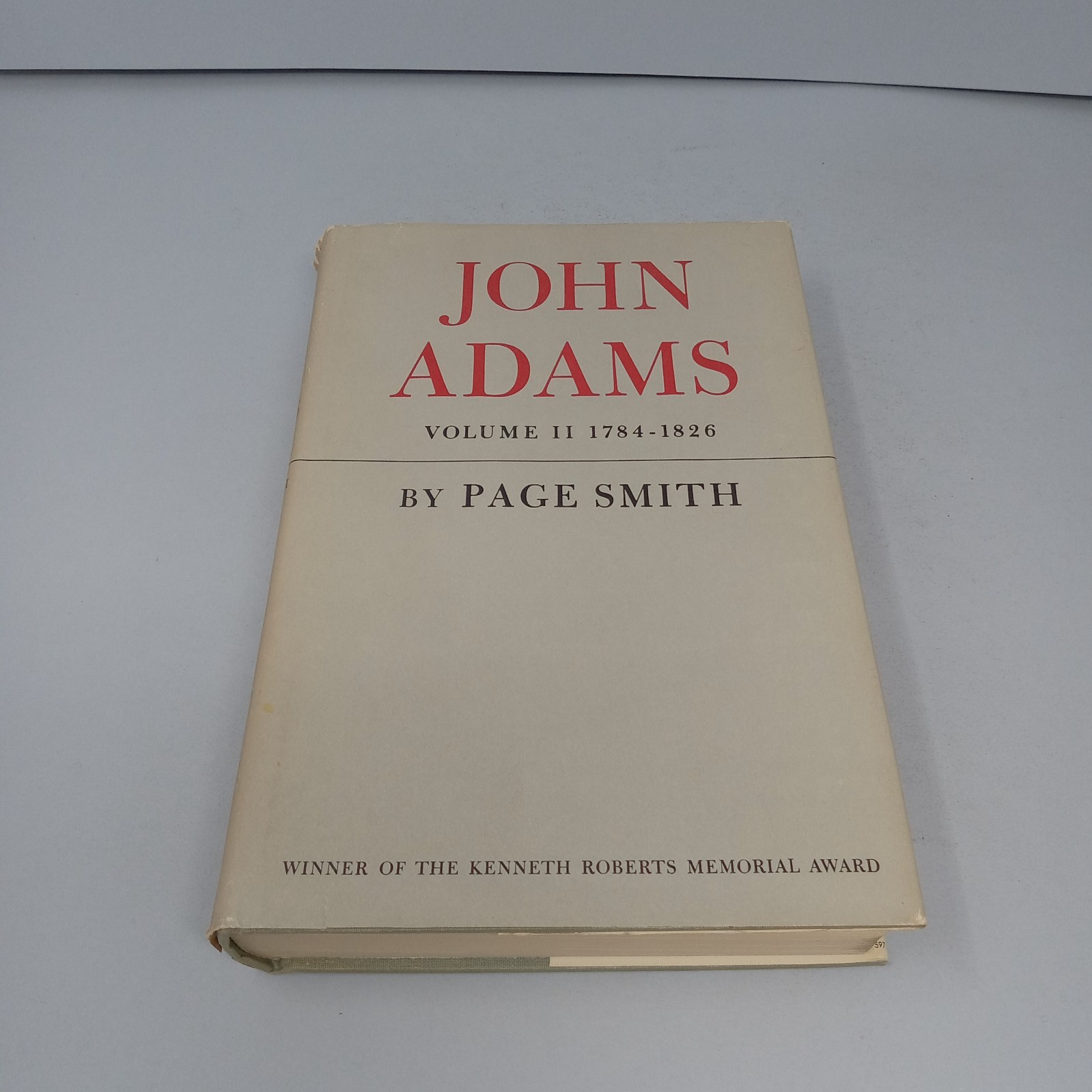 John Adams. Volume II, 1784–1826 1963 Doubleday Hardcover by Page Smith