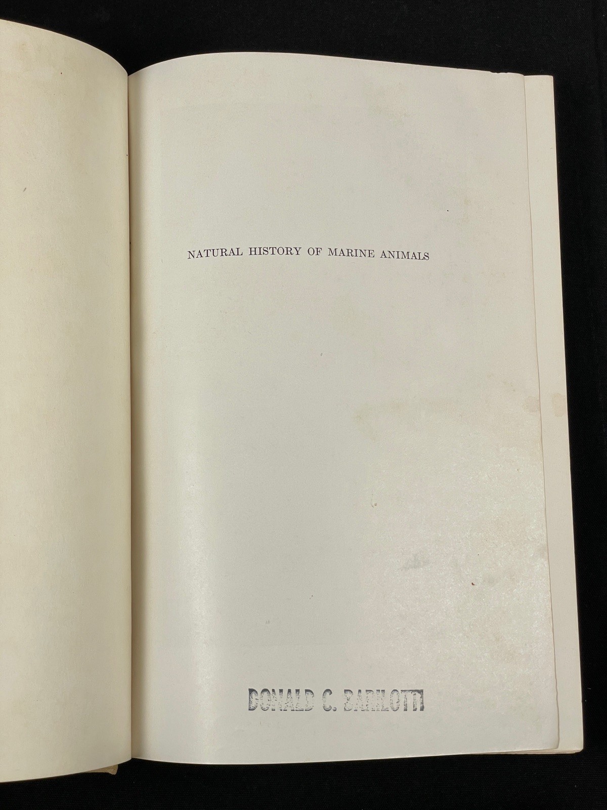 Natural History of Marine Animals by G.E. MacGinitie Hardcover Ocean