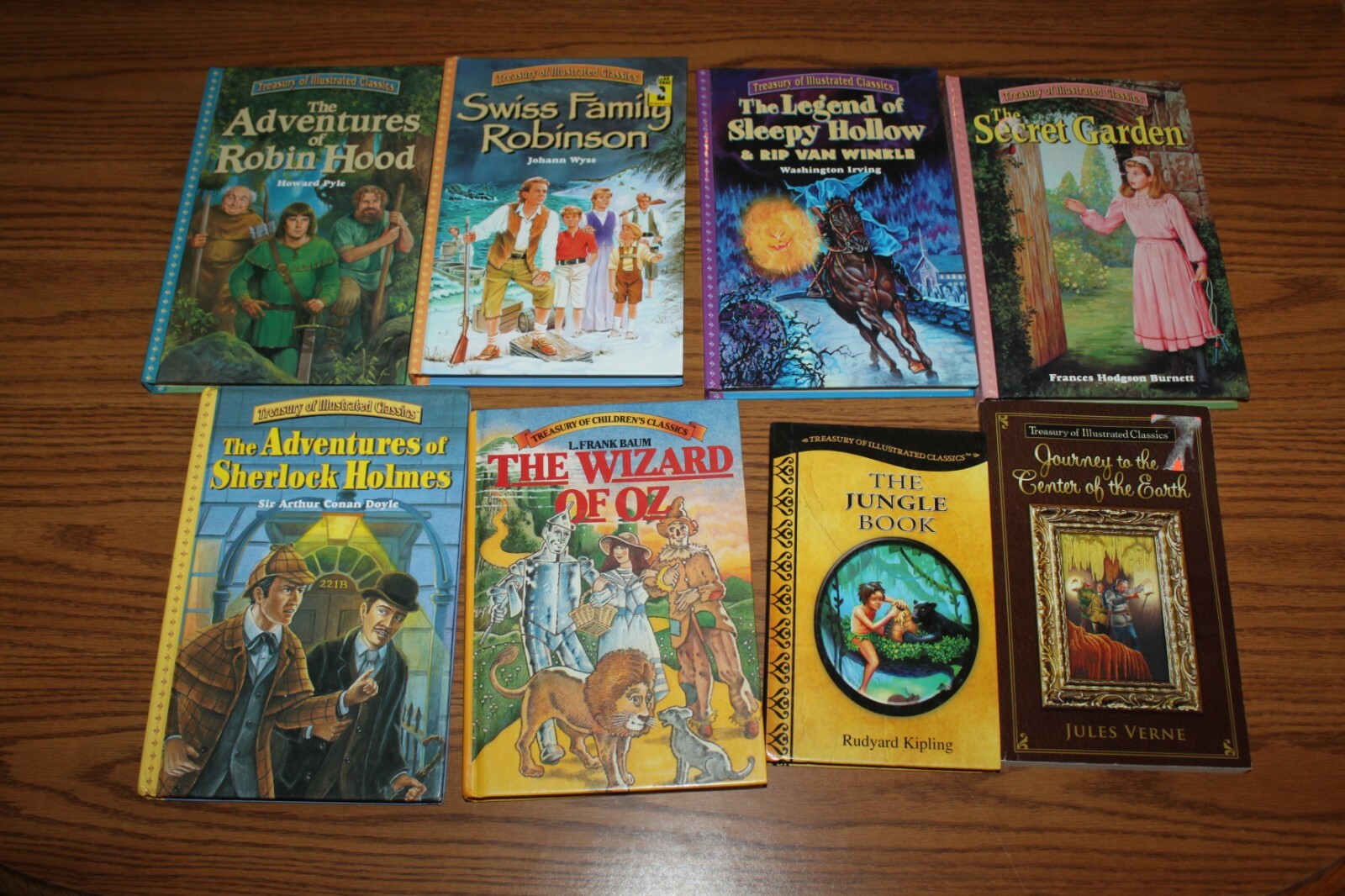 8 Treasury of Illustrated Children’s Classics Books Lot Teacher Oz Jungle Garden