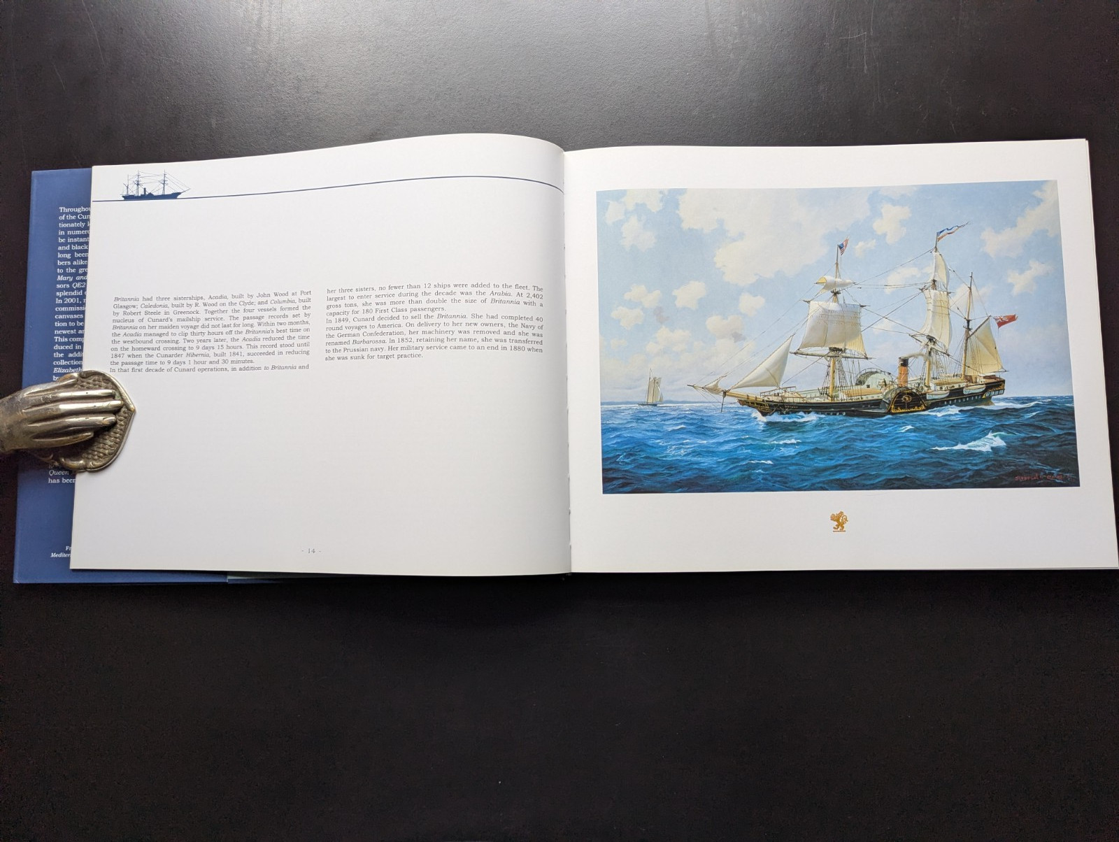 Cunarder Maritime Paintings Stephen J Card Cunard Art Ocean Liner Book