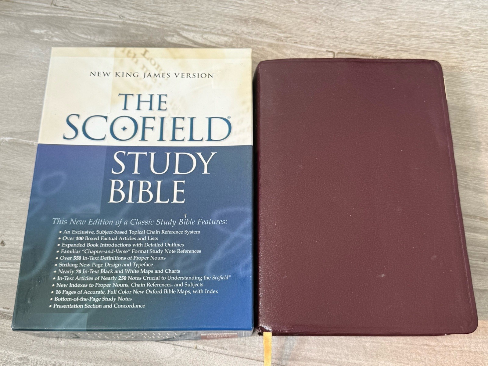 ✝️ NKJV Scofield Study Bible Tab Indexed Red Letter 471RRL Burgundy