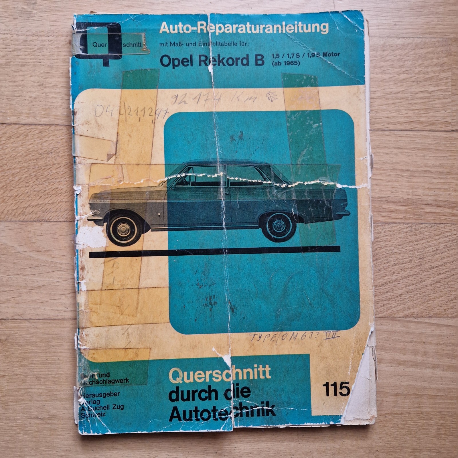 Opel Rekord B With 1.5, 1.7S, 1.8S, 1.9S Engine 1965 – 67 Repair Manual #115