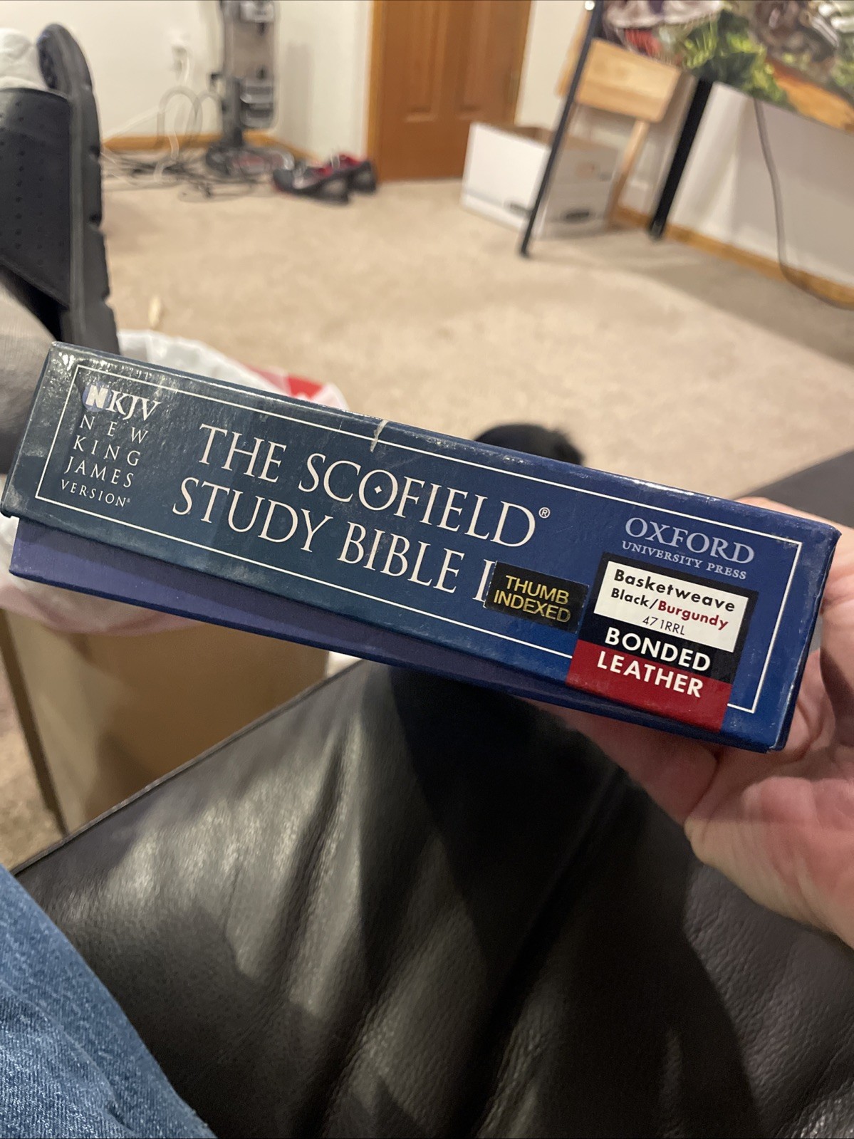 NKJV Scofield Study System Holy Bible Indexed Red Letter 471RRL Burgundy/Black