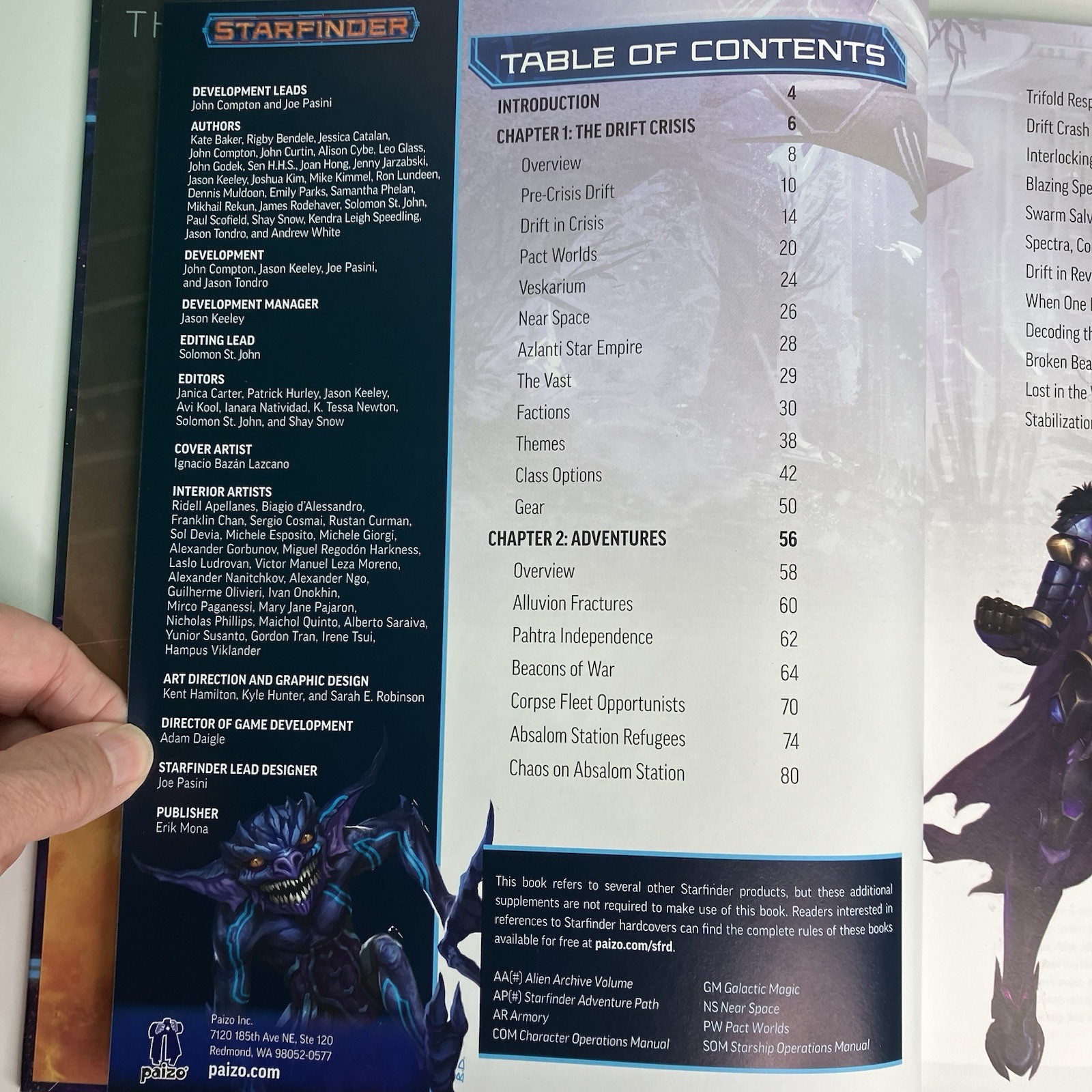 Starfinder: Drift Crisis Hardcover Rulebook – Paizo 2022 Science Fantasy RPG