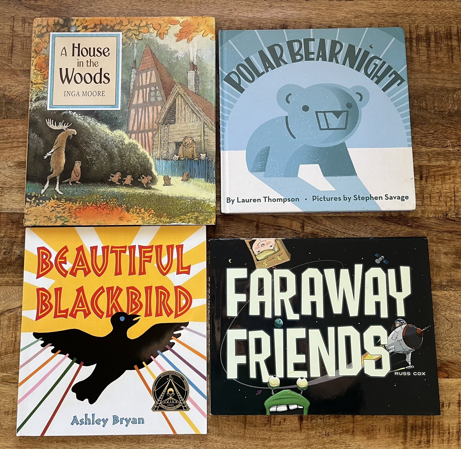 Lot of 4 Children’s Books for Kids A House In The Woods Faraway Friends Ages 4-8
