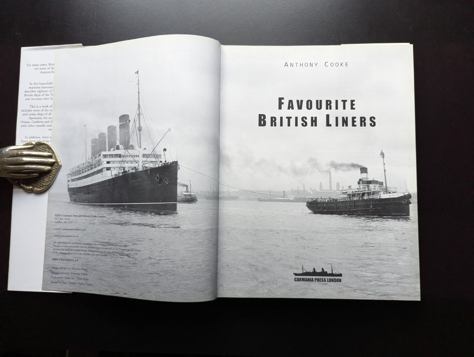 Favourite British Liners Anthony Cooke Carmania Press 2011 Maritime Book Scarce