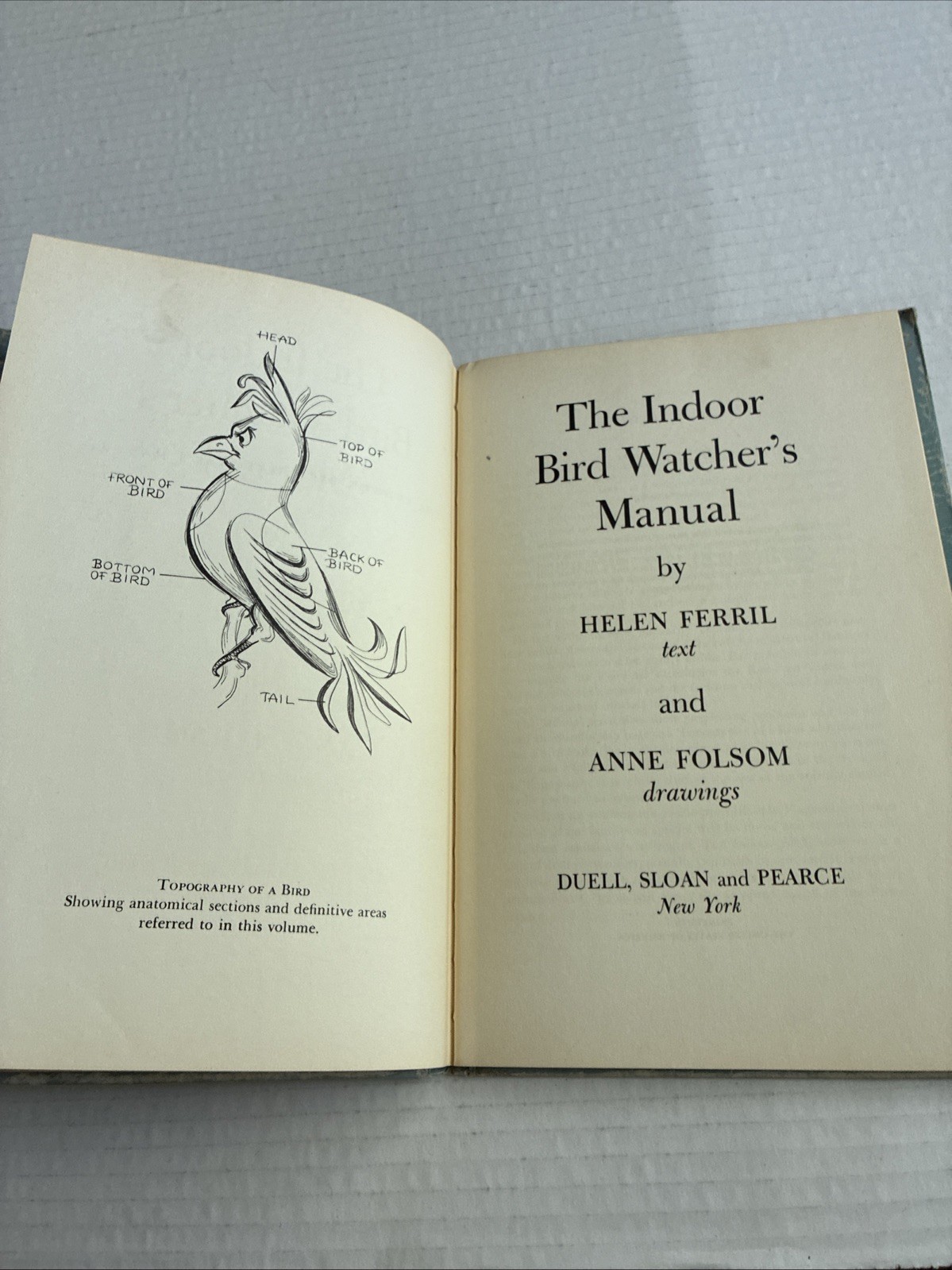 The Indoor Bird Watcher’s Manual by Helen Ferril & Anne Folsom Book