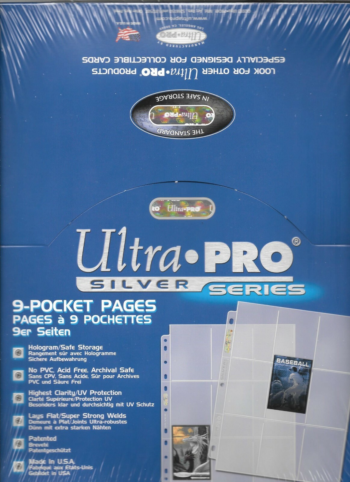 100 ULTRA PRO 9 POCKET PAGES BRAND NEW FACTORY SEALED ARCHIVAL FREE SHIPPING