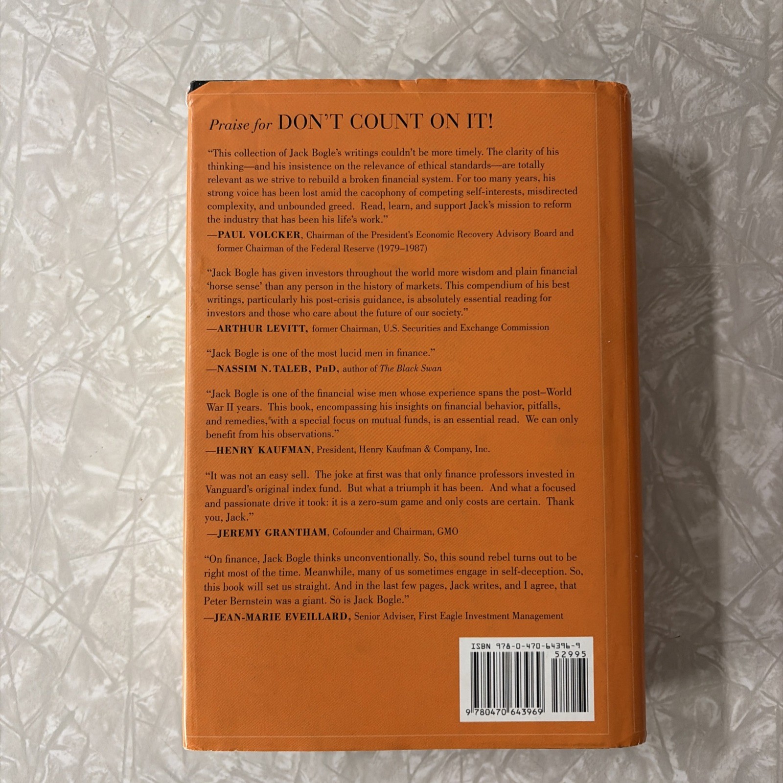 Signed Don’t Count On It! by John C. Bogle, Hardcover, DJ – 1st Edition