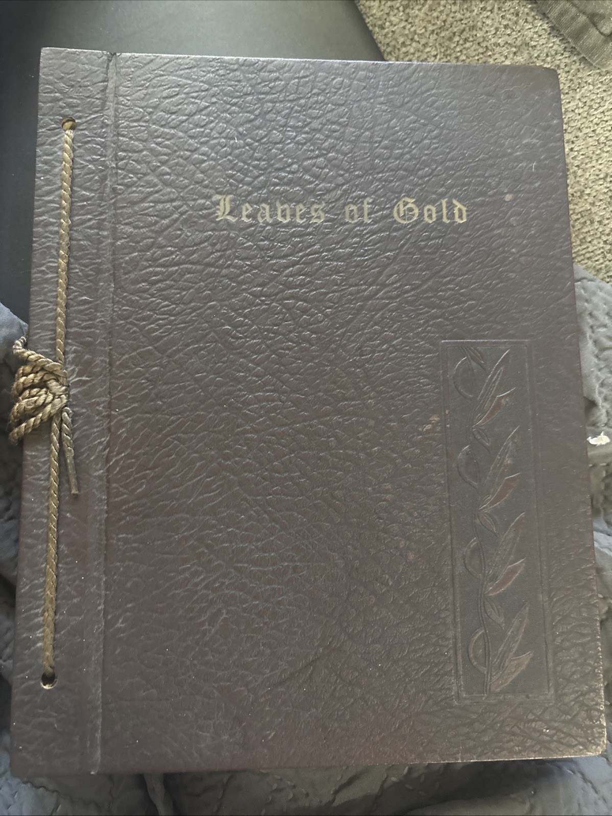 Leaves of Gold Hardcover Faux Leather Bound Book