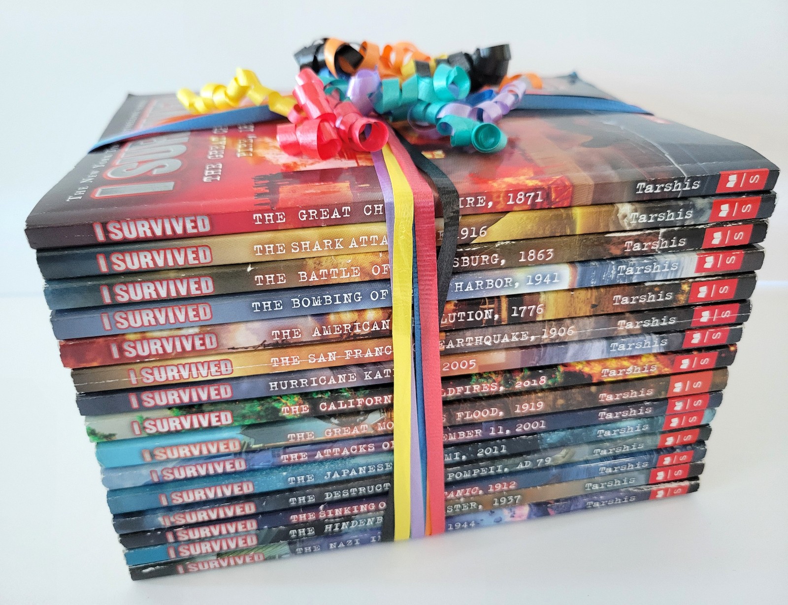 I SURVIVED LOT OF 15 SCHOLASTIC PAPERBACK BY BOOKS LAUREN TARSHIS NO DUPLICATES