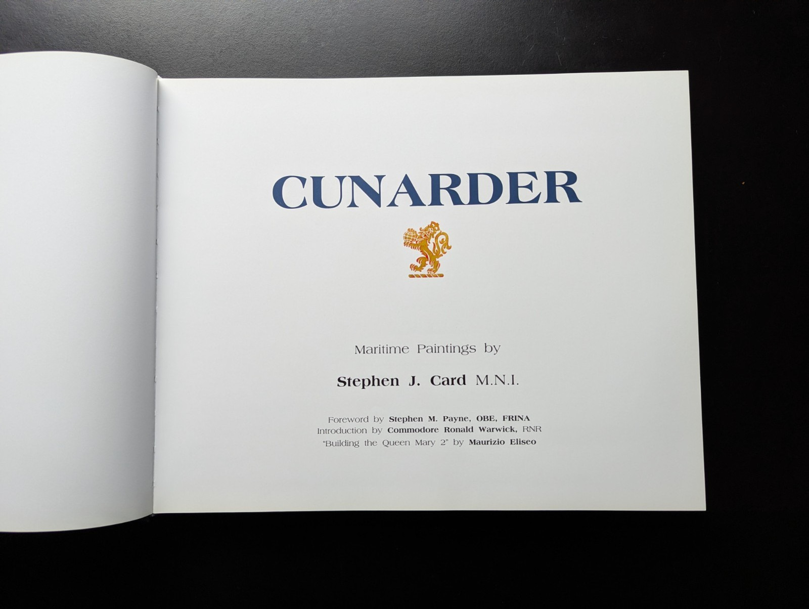 Cunarder Maritime Paintings Stephen J Card Cunard Art Ocean Liner Book